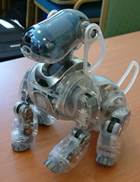 Sony's 'Crystal' is an Aibo (Artificial Intelligence RoBOt) prototype. Sony's 'Crystal' is an Aibo (Artificial Intelligence RoBOt) prototype.