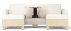 Sleep sofa has an adjustable-height table Sleep sofa has an adjustable-height table