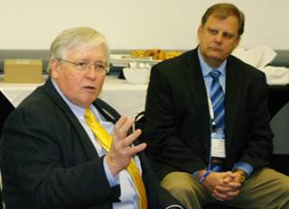 LeadingAge leaders Larry Minnix (left) and David Gehm in 2012 LeadingAge leaders Larry Minnix (left) and David Gehm in 2012