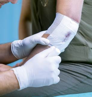 The mesh dressing on the wounds trapped superficial bacteria, Italian researchers believe. The mesh dressing on the wounds trapped superficial bacteria, Italian researchers believe.