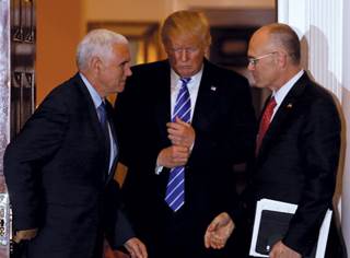 President-elect Donald Trump, VP-elect Mike Pence (L) and Secretary of Labor nominee Andrew Puzder are expected to drop overtime expansion efforts. President-elect Donald Trump, VP-elect Mike Pence (L) and Secretary of Labor nominee Andrew Puzder are expected to drop overtime expansion efforts.