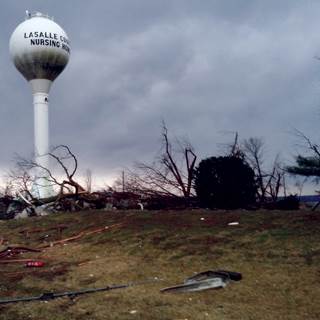 Tornado damage was extensive in the area around the LaSalle County Nursing Home, which sustained major damage to its roof but no bodily injuries. Tornado damage was extensive in the area around the LaSalle County Nursing Home, which sustained major damage to its roof but no bodily injuries.