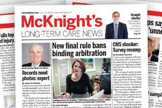 This 2016 issue of McKnight’s was singled out for news coverage. This 2016 issue of McKnight’s was singled out for news coverage.