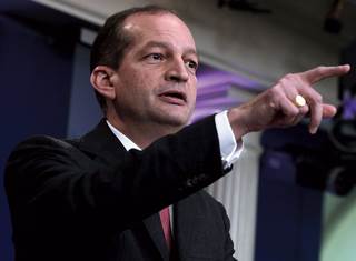 Department of Labor Secretary Alexander Acosta was mulling whether to overhaul the Obama-era overtime pay rule, according to court documents. Department of Labor Secretary Alexander Acosta was mulling whether to overhaul the Obama-era overtime pay rule, according to court documents.